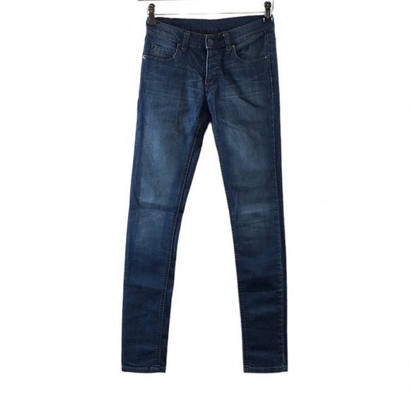 Cheap Monday‎ Narrow Cobra Blue Slim Skinny Jeans Womens 27x34 Medium Wash - Picture 1 of 11